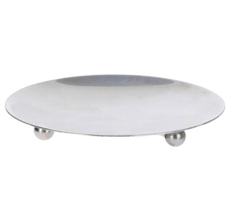 Koopmann Dekoteller Kerzenteller silber - Edelstahl - ø ca. 8,5 cm von Koopmann
