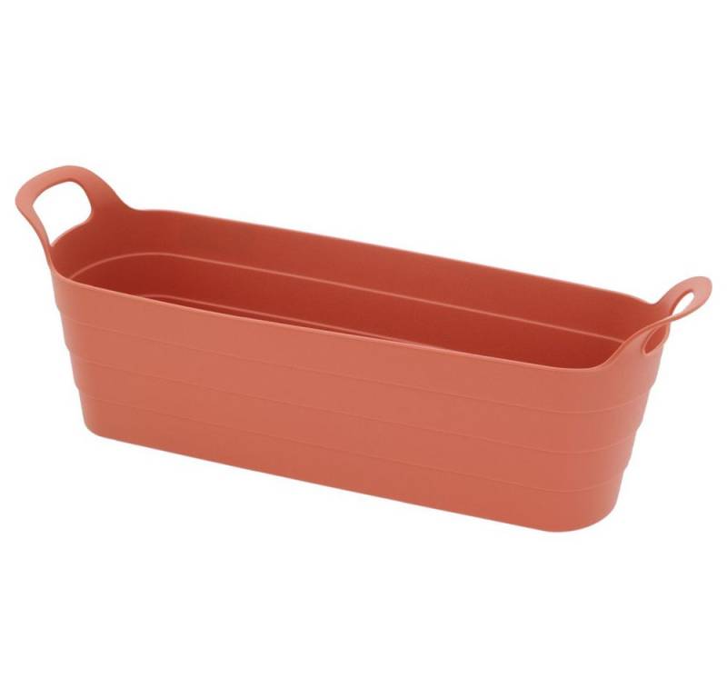 Koopmann Dekovase Blumenkasten - aus Kunststoff - ca. 5 x 14 x 11,5 cm - orange von Koopmann