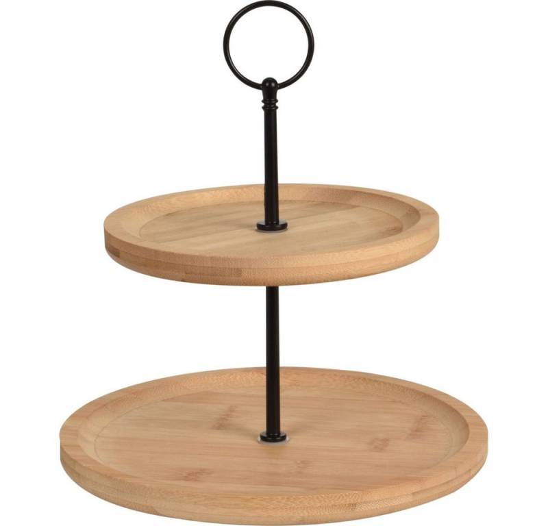 Koopmann Etagere Etagere aus Bambus - 2 Ebenen - ca. 21,5 x 23,5 cm von Koopmann