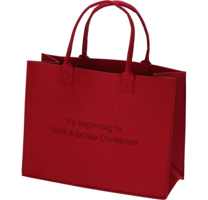 Koopmann Geschenkbox Tragetasche - Weihnachtssprüche - ca. 44 x 34 cm - 1 Stück von Koopmann