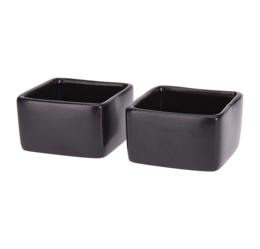 Koopmann Hängedekoration 2er Set Servierschälchen - schwarz - Porzellan - ca. 7 x 7 x 4 cm von Koopmann