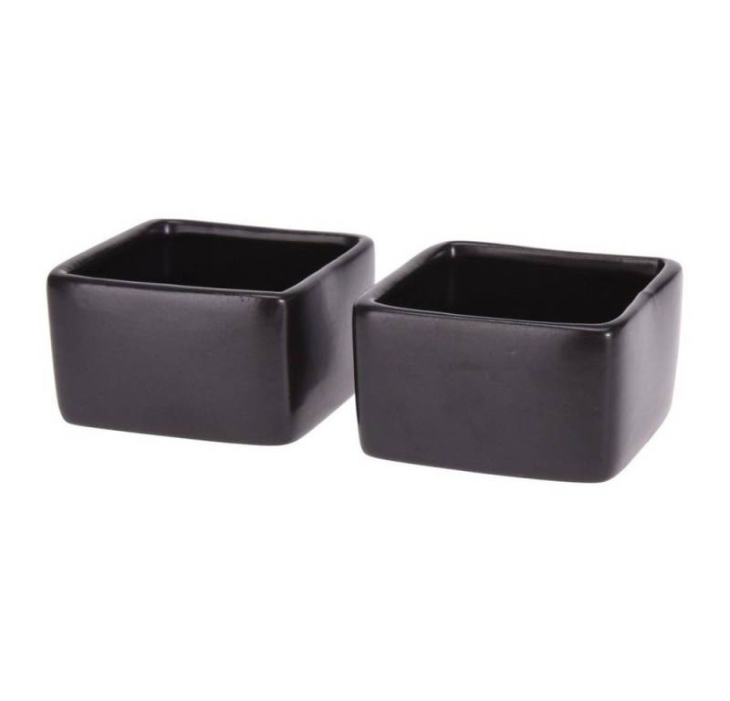 Koopmann Hängedekoration 2er Set Servierschälchen - schwarz - Porzellan - ca. 7 x 7 x 4 cm von Koopmann
