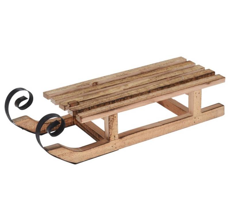 Koopmann Weihnachtsfigur Deko Holzschlitten - Länge ca. 40 cm von Koopmann