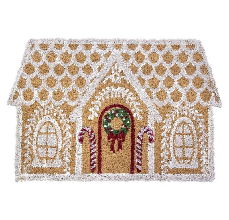 Koopmann Weihnachtsfigur Türmatte - Weihnachtshaus - ca. 59 x 39 cm - 1 Stück von Koopmann