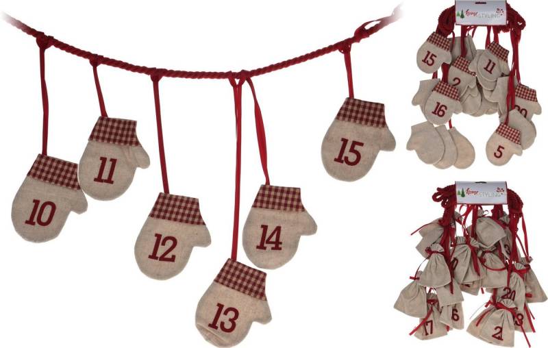 Koopmann befüllbarer Adventskalender Selfmade Kalender zum selbst befüllen Säckchen Stiefel von Koopmann