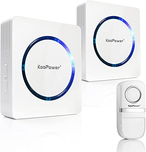 Koopower HG1180 GazingSure Funkklingel, Weiß, 2 Receivers + 1 Button von Koopower