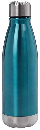 Metallisch Metall 500ml Flasche Kugel Flasche Neueste Stil Heiß& Kalt Flasche bis zu 12H - Blau von Koopp