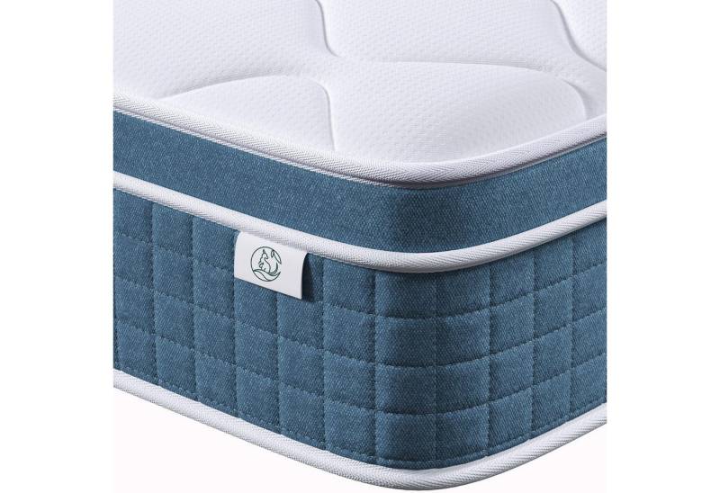 Boxspringmatratze 7 Zonen Matratze Taschenfederkernmatratze Öko-Tex Zertifiziert, Koorlian, H3 Mittelfest Orthopädische Matratze mit hochwertigem Memory-Schaum von Koorlian