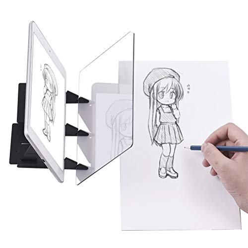 Optischer Zeichenprojektor Malpausentafel, Sketch Drawing Board, Easy Kit zum Zeichnen von reflektierten Bildern auf Sketch Book & Pad von Koowaa