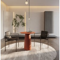 Japandi Design Runder Terrakottafarbener Esstisch D690mm Japandi Design Runder Terrakottafarbener Esstisch D690mm von KoparStudio