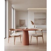 Kopar Runder Terrakotta Farbe Esstisch D98 von KoparStudio