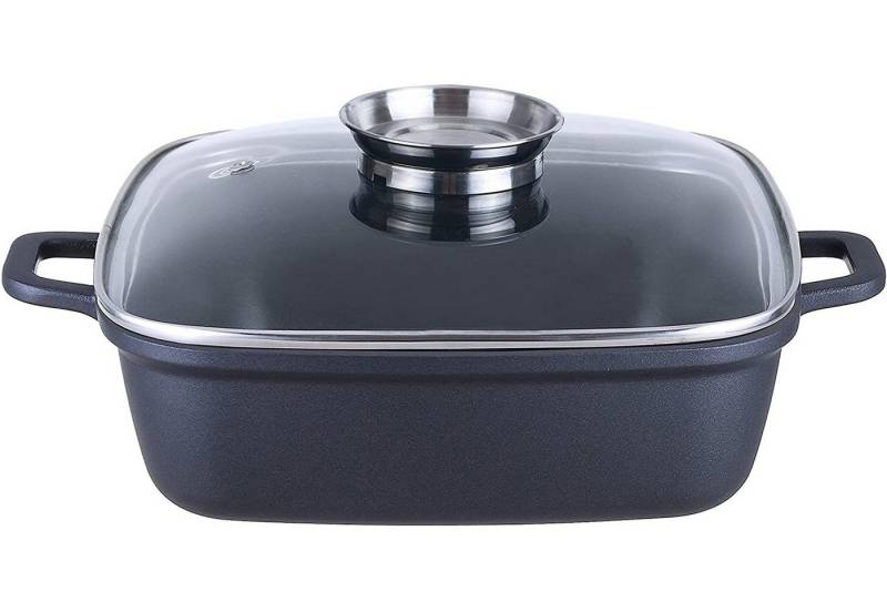 Kopf Bräter Santorin, Aluminiumguss, 3,8 Liter, inkl. Glasdeckel mit Aromaknopf, Induktion von Kopf