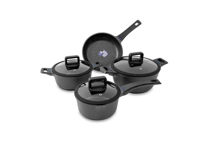 Kopf Topf-Set Thermo Pro, Aluminiumguss (7-tlg), Induktion, Antihaftbeschichtung, 3 Töpfe mit Glasdeckel & 1 Pfanne von Kopf