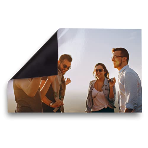 Personalisierbare Fotomagnete mit eigenen Bildern und Texten selbst gestalten - 3 Stück, 8 x 5 cm - 3 Magnetschilder für Kühlschrank oder Tafel von Kopierladen Karnath GmbH