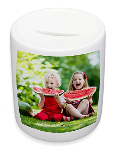 Spardose Spendendose Trinkgeldbox mit eigenem Motiv selbst gestalten, hochwertige weiße Spardose aus Keramik mit eigenem Logo, Foto, Motiv von Kopierladen Karnath GmbH