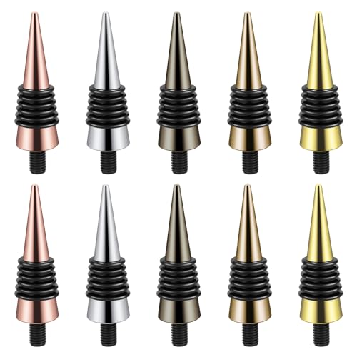 Kopinma 10 Stück -Flaschenverschluss mit Gewindepfosten, Metall-Weinstopfen, Set Hardware für Holzdreharbeiten, DIY-Projekt von Kopinma