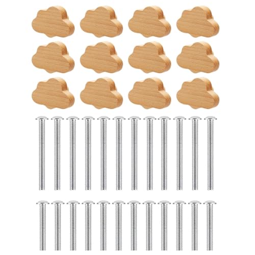 Kopinma Boho Kommodenknöpfe, 12 Pack Langlebige Schubladenknöpfe Aus Buchenholz, Wolkenförmige Kommodengriffe Aus, Holzknöpfe Möbelknöpfe, Schrankknöpfe für Kinderzimmer und Möbel Kopinma Boho Kommodenknöpfe, 12 Pack Langlebige Schubladenknöpfe Aus Buchenholz, Wolkenförmige Kommodengriffe Aus, Holzknöpfe Möbelknöpfe, Schrankknöpfe für Kinderzimmer und Möbel von Kopinma