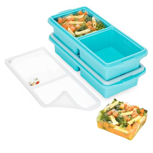Kopinma Silikon Gefrierblech mit Deckel - 2 Tassen Großes Tablett zum Einfrieren , Eintöpfen, Saucen - Backofen- & Spülmaschinenfest Kopinma Silikon Gefrierblech mit Deckel - 2 Tassen Großes Tablett zum Einfrieren , Eintöpfen, Saucen - Backofen- & Spülmaschinenfest von Kopinma