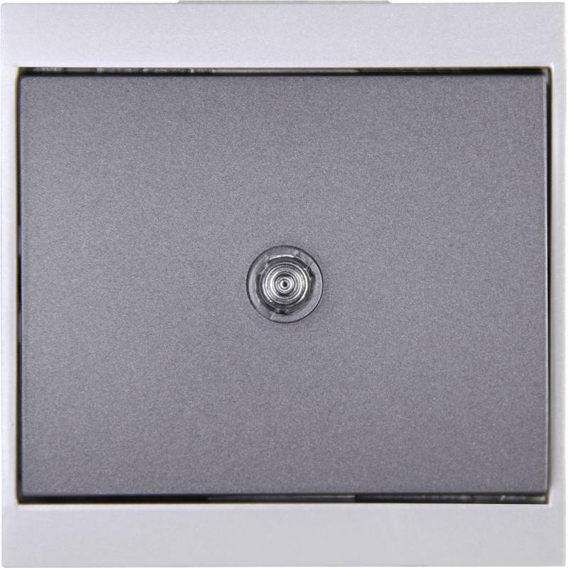 Kopp Taster beleuchtet MALTA silber-anthrazit, 621365085 von Kopp Heinrich