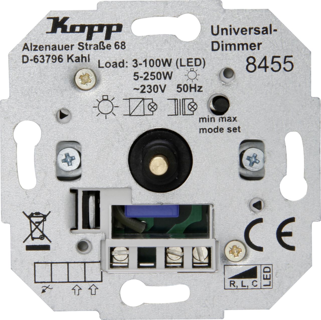 Kopp Universal LED Druck-Wechsel-Dimmer, 3 -100 Watt, 845500002 von Kopp Heinrich