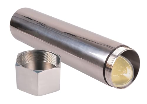 Bodensafe aus Edelstahl – unzerstörbar - 775 g - Innendurchmesser 45 mm - unzerstörbar - Edelstahl - sichere Versteck für Wertsachen von Kopp Verlag