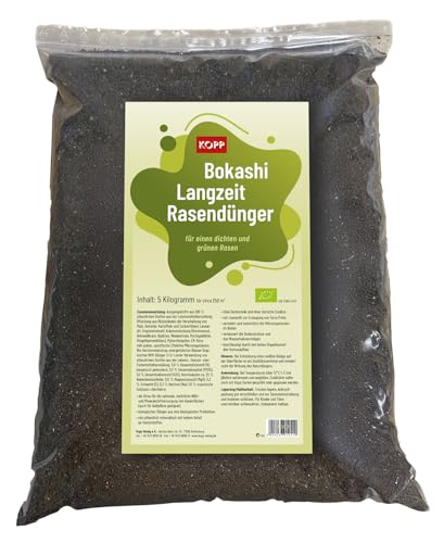 KOPP Bokashi Langzeit- Rasendünger - 5 kg - Effektive Mikroorganismen (EM) - 100 Prozent natürlich - frei von Chemie, sicher für Mensch, Tier und Umwelt - Ganzheitlicher Bodenaufbau von Kopp Verlag