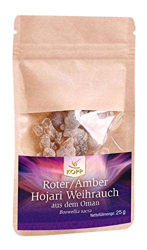 Roter/Amber Hojari Weihrauch aus dem Oman | 25 g | fruchtig und zitronig von Kopp Verlag