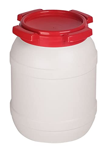 KOPP VERLAG Weithalsfass | 6 Liter | ideal für die Krisenvorsorge | Plastikbehälter | für Lagerung | Universalfass | Wasserfass | mit Deckel | Tierfutterbehälter | Camping von KOPP VERLAG