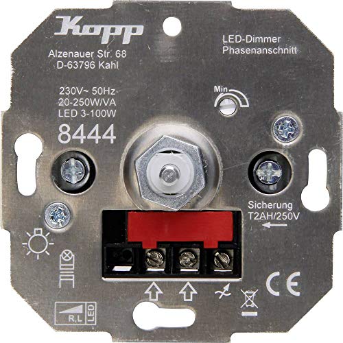 Druck-Wechselschalter - LED Dimmer, 100W/RL von Kopp