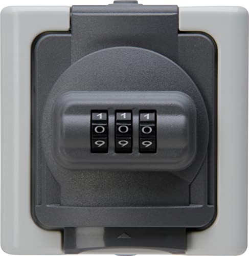 Kopp, Blue Electric - Schutzkontakt-Steckdose mit Zahlenschloss, Farbe: grau, 109856007 von Kopp