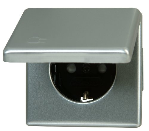 Kopp 115620083 Vision Schutzkontakt-Steckdose mit Deckel und erhöhtem Berührungsschutz von Kopp