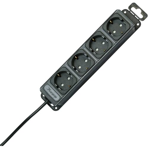 Kopp 127115016 Unoversal Steckdosenleiste, 4-Fach, anthrazit von Kopp