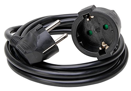 Kopp 143105040 Schutzkontaktverlängerung 2 m, schwarz von Kopp