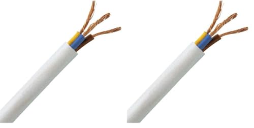 Kopp 151705847 Schlauchleitung H05 VV-F 3G, 1 mm², 5 m, weiß (Packung mit 2) von Kopp