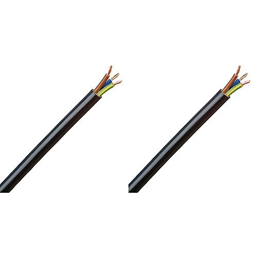 Kopp 153705007 Schlauchleitung H05 VV-F 3G, 1.5 mm², 5 m, schwarz (Packung mit 2) von Kopp