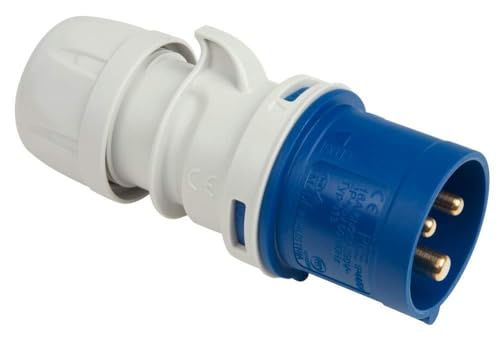 Kopp 172500009 Caravan Stecker 3-polig, 16 A, 230 V, blau von Kopp