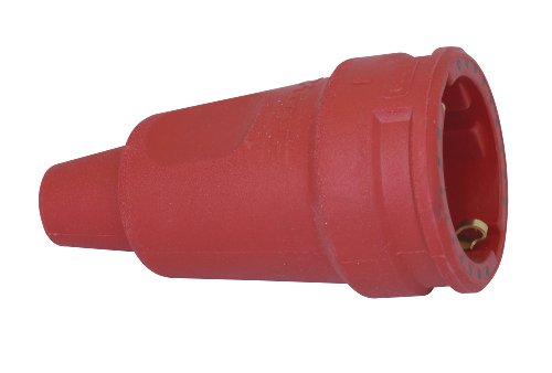 Kopp 180912005 Schutzkontakt-Gummikupplung mit Knickschutztülle, rot von Kopp
