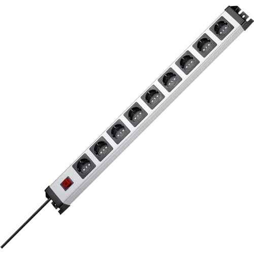 Kopp 227020018 Powerversal Steckdosenleiste, 9-Fach, mit beleuchtetem Schalter, IP 20, Grau, Schwarz Kopp 227020018 Powerversal Steckdosenleiste, 9-Fach, mit beleuchtetem Schalter, IP 20, Grau, Schwarz von Kopp