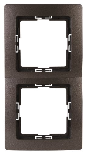 Kopp PARIS 2-fach Abdeckrahmen in Palisander-Braun - 8,3 x 15,4 cm - Rahmen für Steckdosen & Schalter - Stilvoller Steckdosenrahmen aus Kunststoff - Hochwertiger Lichtschalter-Rahmen Kopp PARIS 2-fach Abdeckrahmen in Palisander-Braun - 8,3 x 15,4 cm - Rahmen für Steckdosen & Schalter - Stilvoller Steckdosenrahmen aus Kunststoff - Hochwertiger Lichtschalter-Rahmen von Kopp