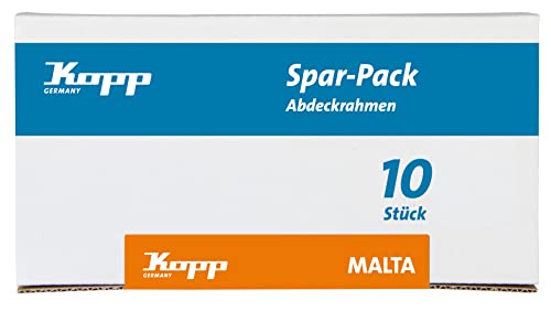 Kopp Malta anthrazit Profipack mit 10 Abdeckrahmen 1-Fach, 309115010 von Kopp