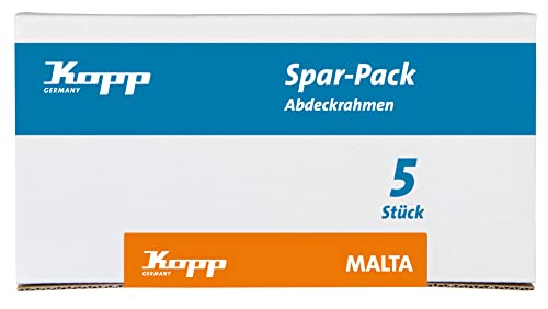 Kopp Malta Silber Profipack mit 5 Abdeckrahmen 2-Fach, 309220015 von Kopp