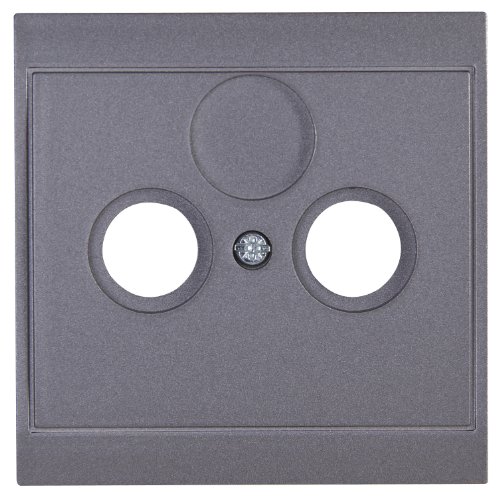 Kopp 313615188 Malta Antennenabdeckung TV/RF, silber-anthrazit von Kopp