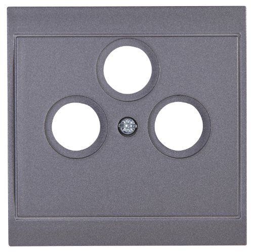 Kopp 313715181 Malta Antennen-Abdeckung TV/RF/SAT, Silber-anthrazit von Kopp