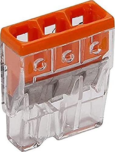 Kopp 33346409 Wago Compact-Verbindungsdosenklemme 3-Leiter-Klemme orange 0, 5-2, 5 mm² Inhalt 10 Stück, Transparent/Orange Kopp 33346409 Wago Compact-Verbindungsdosenklemme 3-Leiter-Klemme orange 0, 5-2, 5 mm² Inhalt 10 Stück, Transparent/Orange von Kopp
