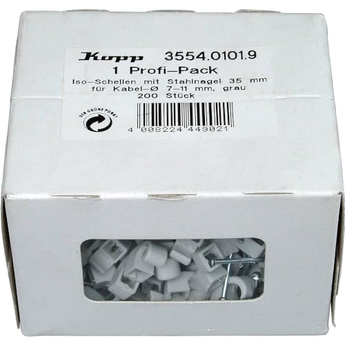 KOPP 355401019 Iso-Schellen 7-11 mm, mit gestifteten Stahlnadeln 30 mm, grau KOPP 355401019 Iso-Schellen 7-11 mm, mit gestifteten Stahlnadeln 30 mm, grau von Kopp