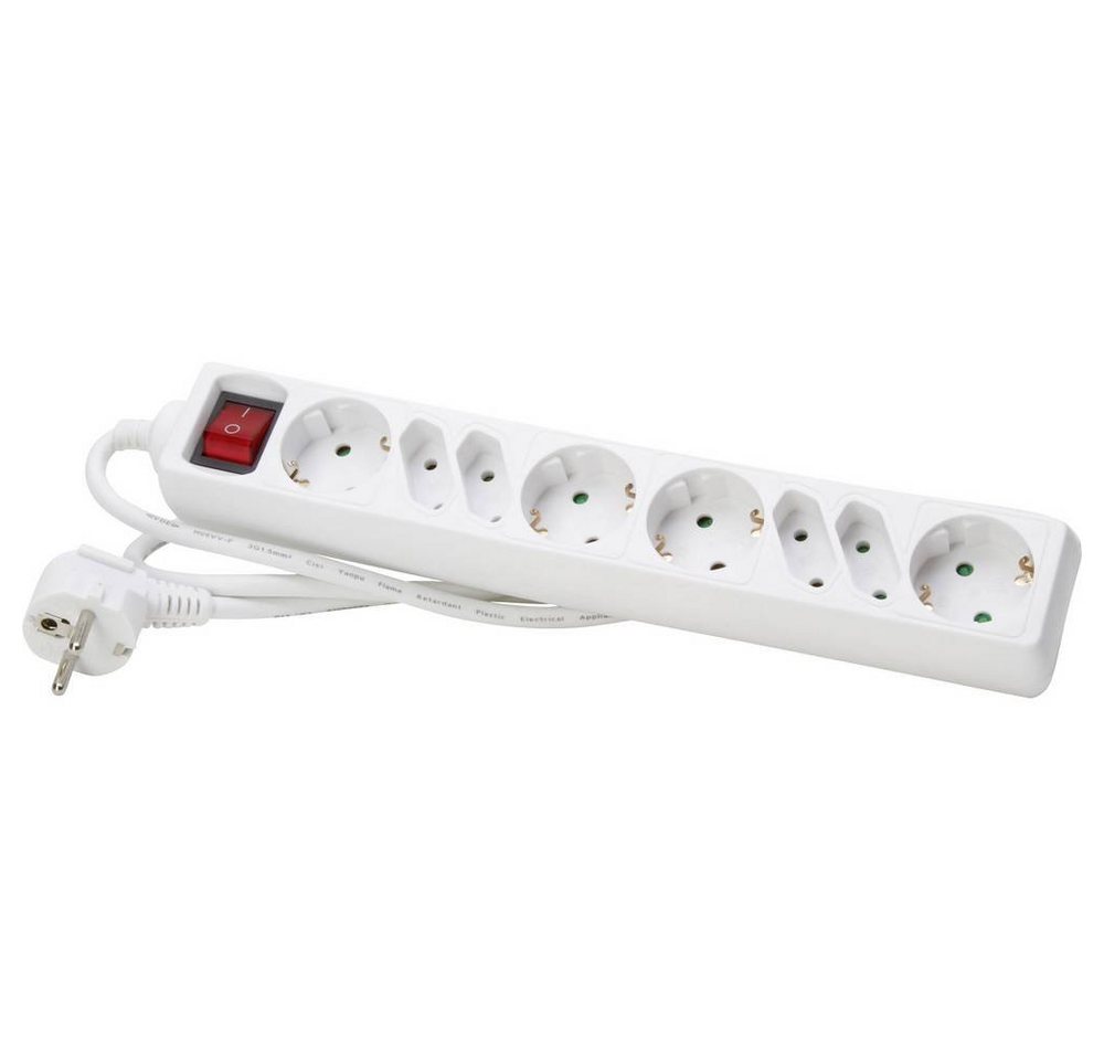 Kopp 4+4-fach Steckdosenleiste mit beleuchtetem Steckdosenleiste (Kabellänge 1.40 m) von Kopp