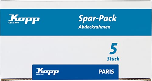 Kopp Profipack, Inhalt: 5 x 2-fach Abdeckrahmen, für senkrechte und waagrechte Installation, IP20, palisander-braun, 402526016 von Kopp