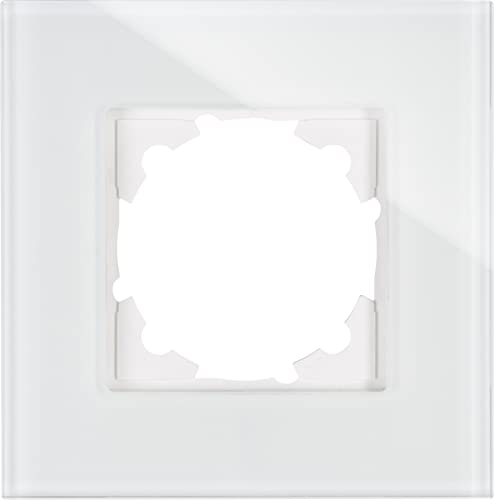 Kopp 405302015 1-fach Echtglas-Rahmen weiß Abdeckrahmen Glas Weiß von Kopp