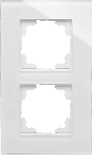 Kopp 405402018 2-fach Echtglas-Rahmen Abdeckrahmen Glas Weiß von Kopp