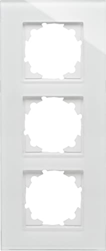 Kopp 405502011 3-Fach Echtglas-Rahmen Abdeckrahmen Glas Weiß von Kopp